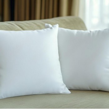 Sale Active 18x18 Inch Ultra-Soft White Conjugated Fiber Cushion - Decorative Pillow for Sofa, Bed & Office